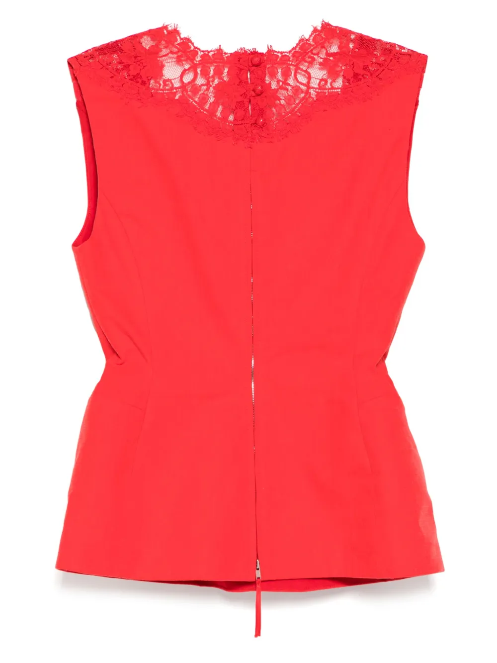 PushBUTTON Hourglass mouwloze top - Rood