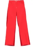 pushBUTTON cotton tapered trousers