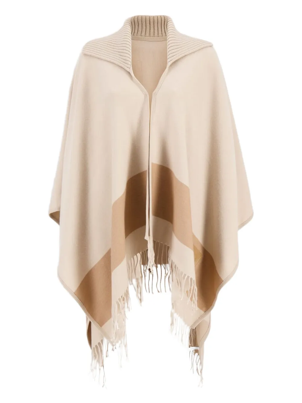 fringed wool cape