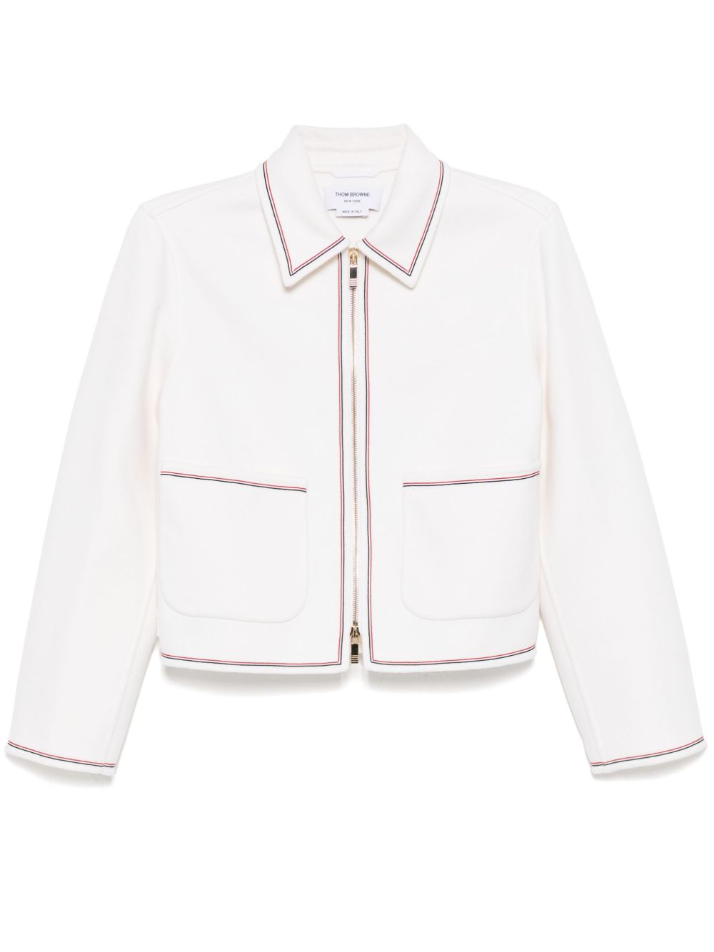 Thom Browne patch pocket golf jacket - White