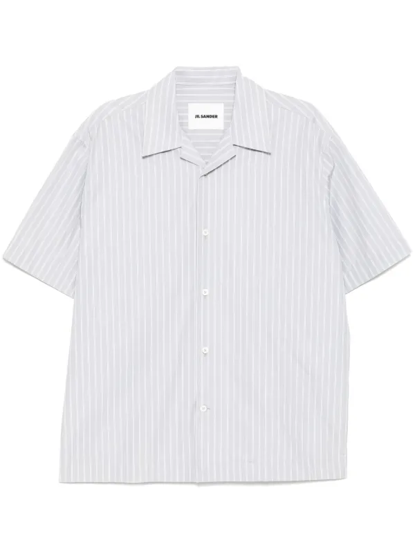 Jil Sander ストライプ ショートスリーブシャツ | グレー | FARFETCH JP