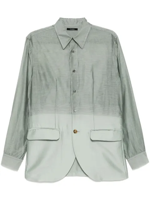 Taakk camisa con bolsillos y solapa