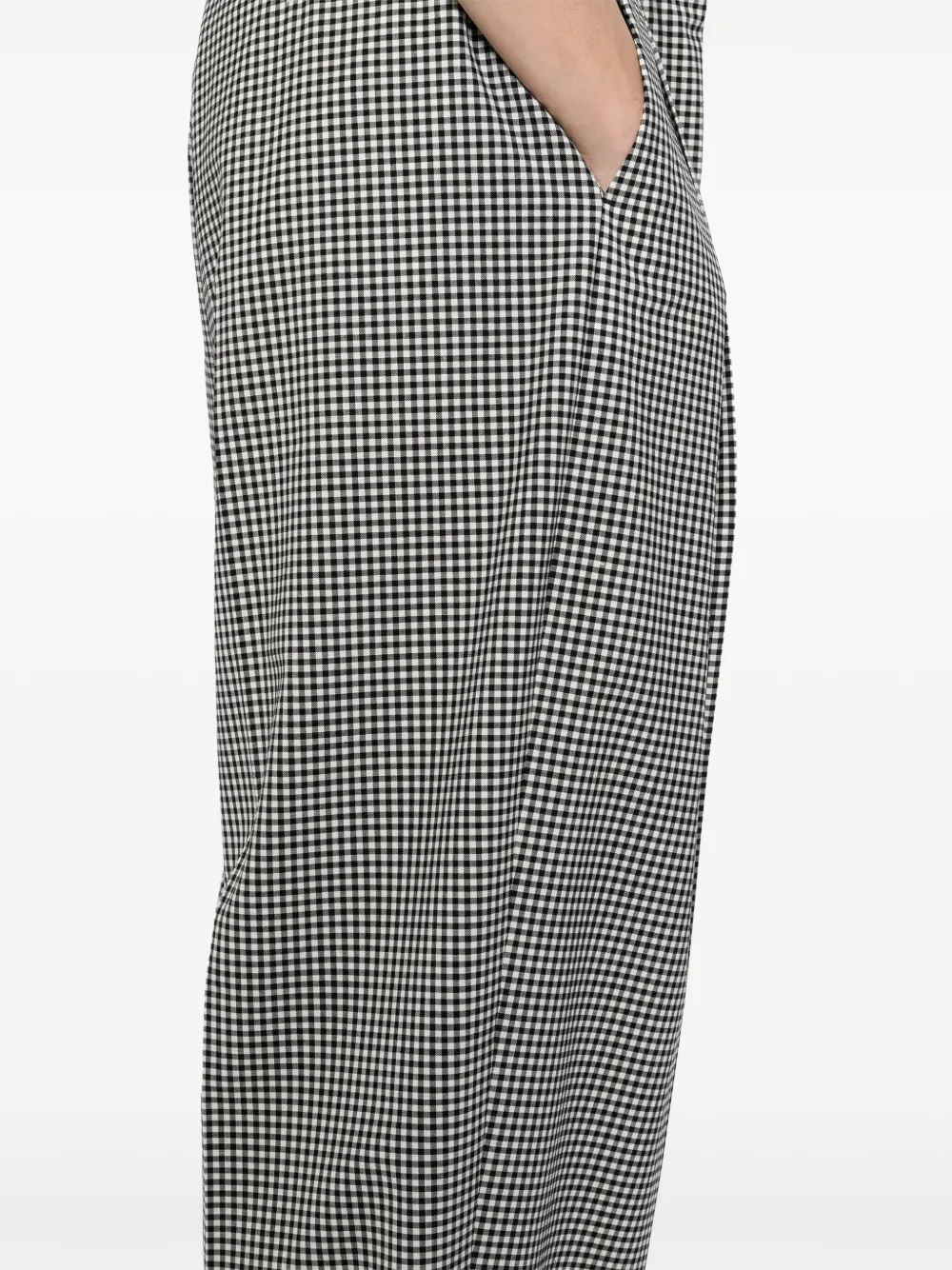 Marni Geruite broek Zwart