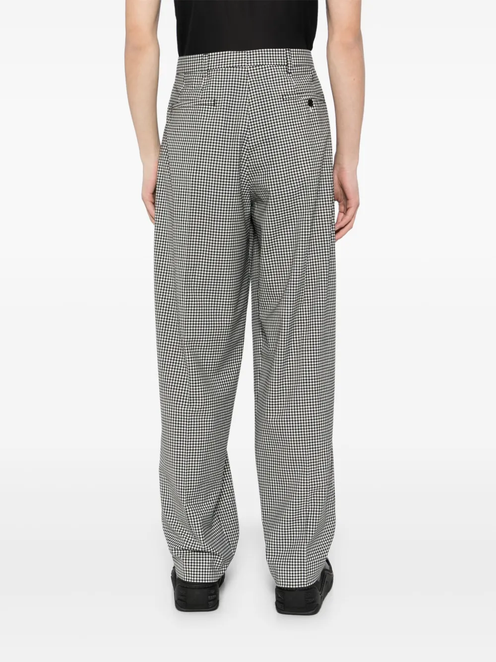 Marni Geruite broek Zwart