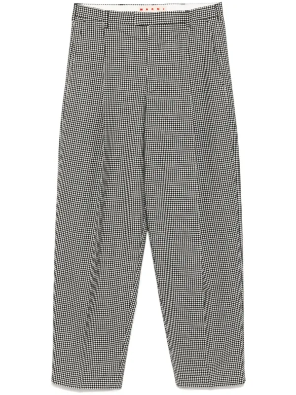 Marni チェック パンツ | ブラック | FARFETCH JP
