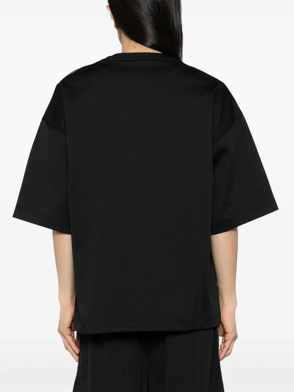 Jil Sander T-shirt met ritsdetail Zwart
