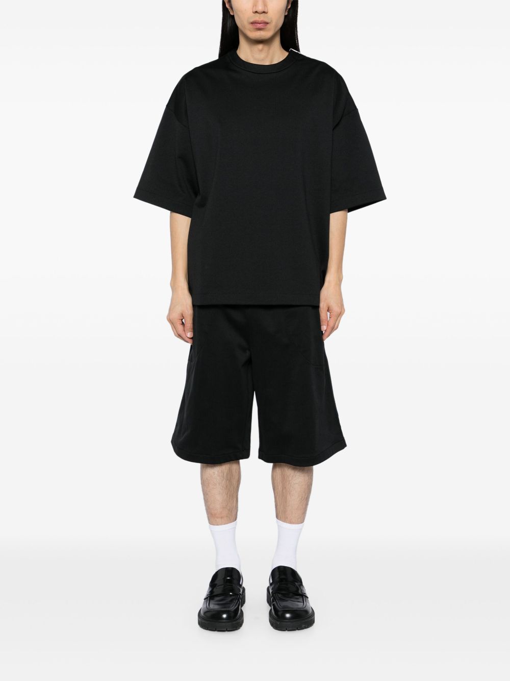 Jil Sander T-shirt met ritsdetail - Zwart