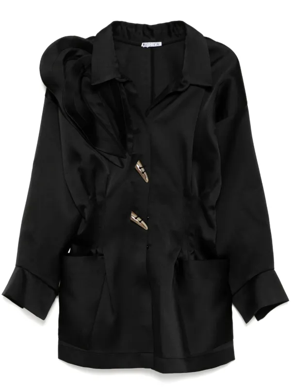 Maticevski Lotus Shirt Dress in Black