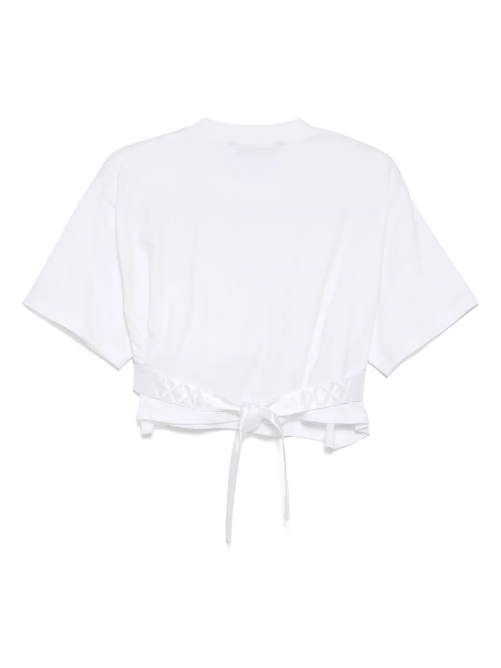 pushBUTTON Cropped top met bh-detail - Wit