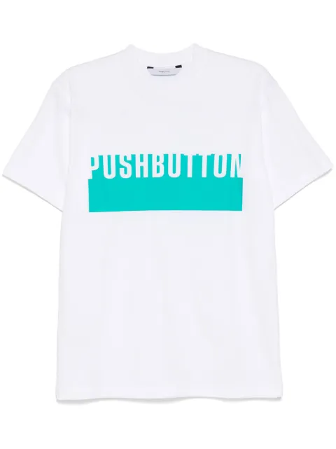 pushBUTTON playera con logo estampado