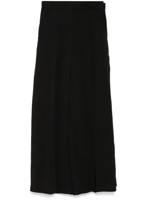 pushBUTTON pantalones anchos con diseño plegado
