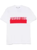 pushBUTTON logo-print T-shirt - White