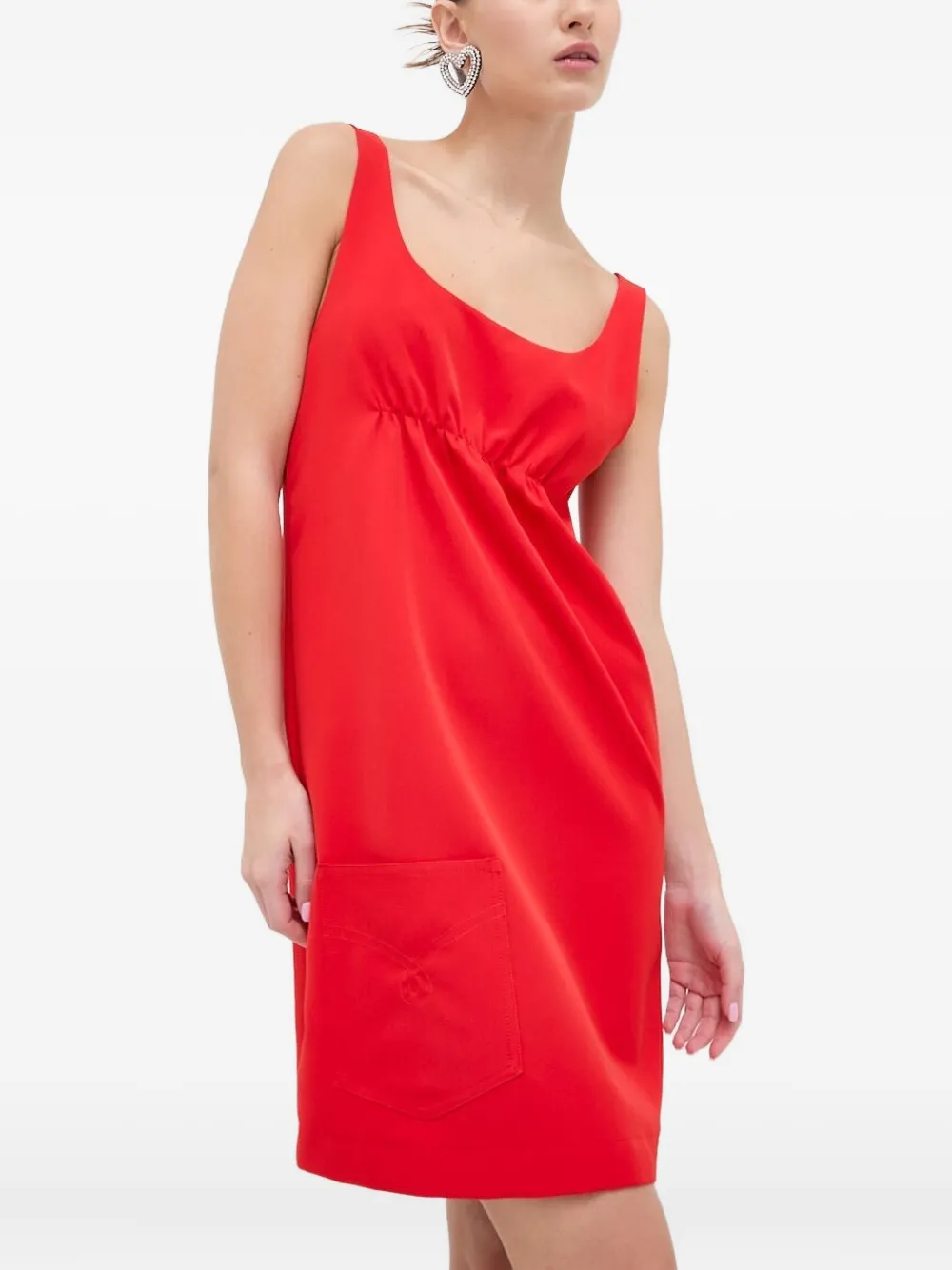 MOSCHINO JEANS Midi-jurk met empire-taille Rood