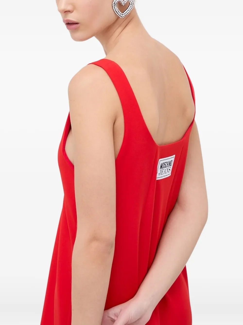MOSCHINO JEANS Midi-jurk met empire-taille Rood