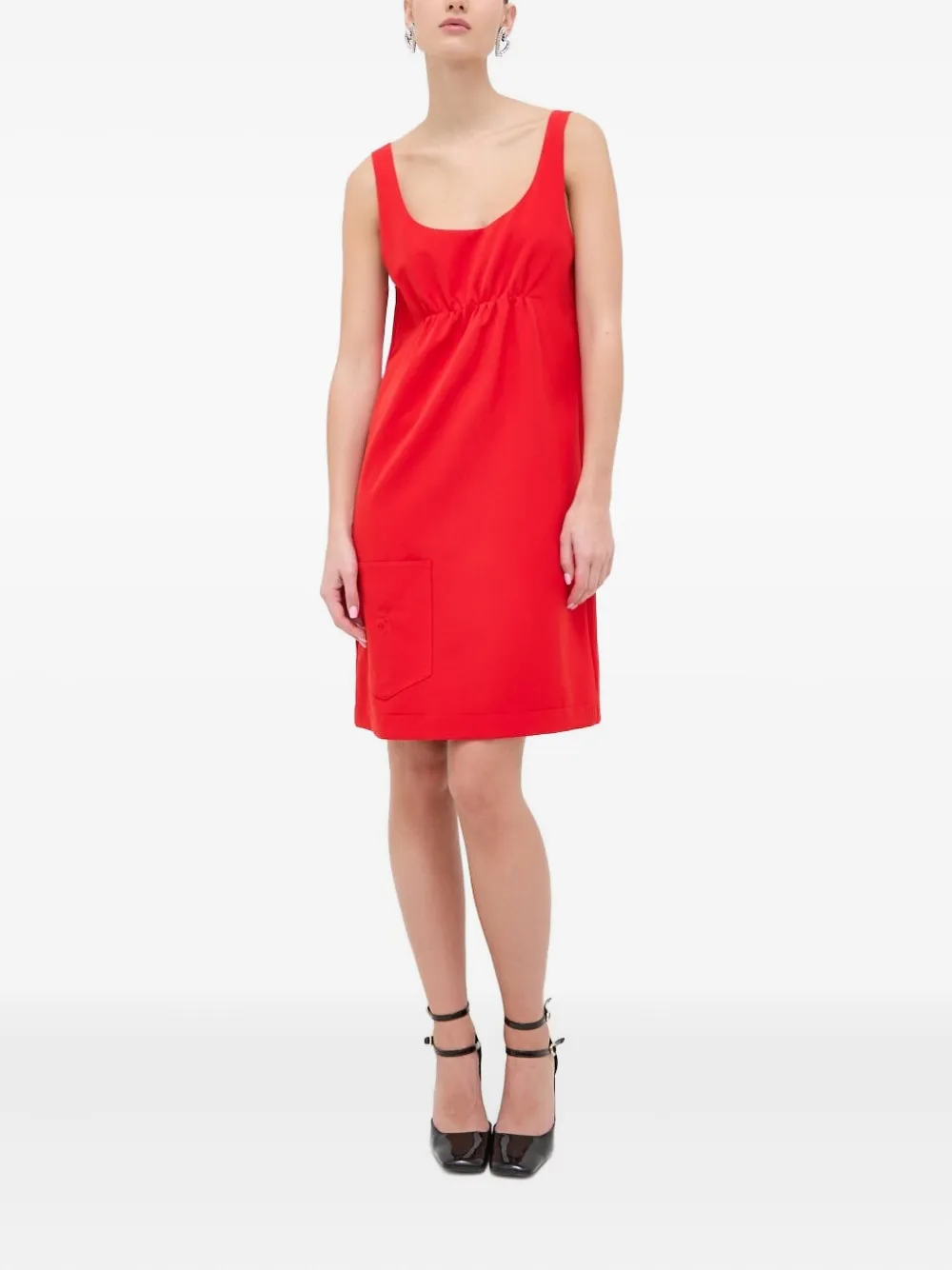 MOSCHINO JEANS Midi-jurk met empire-taille Rood