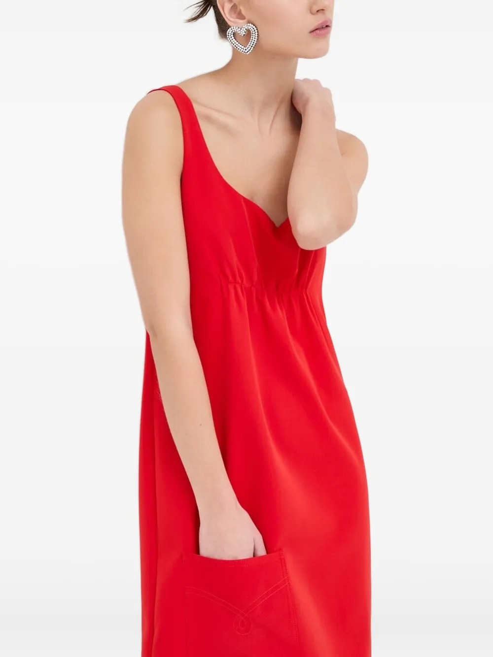 MOSCHINO JEANS Midi-jurk met empire-taille - Rood