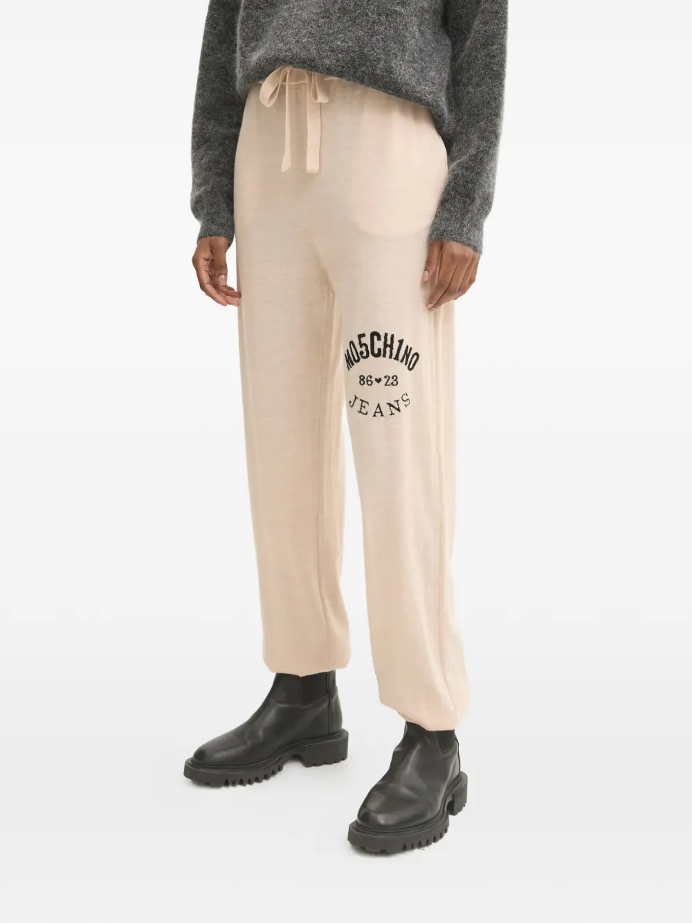 MOSCHINO JEANS drawstring trousers - Toni neutri