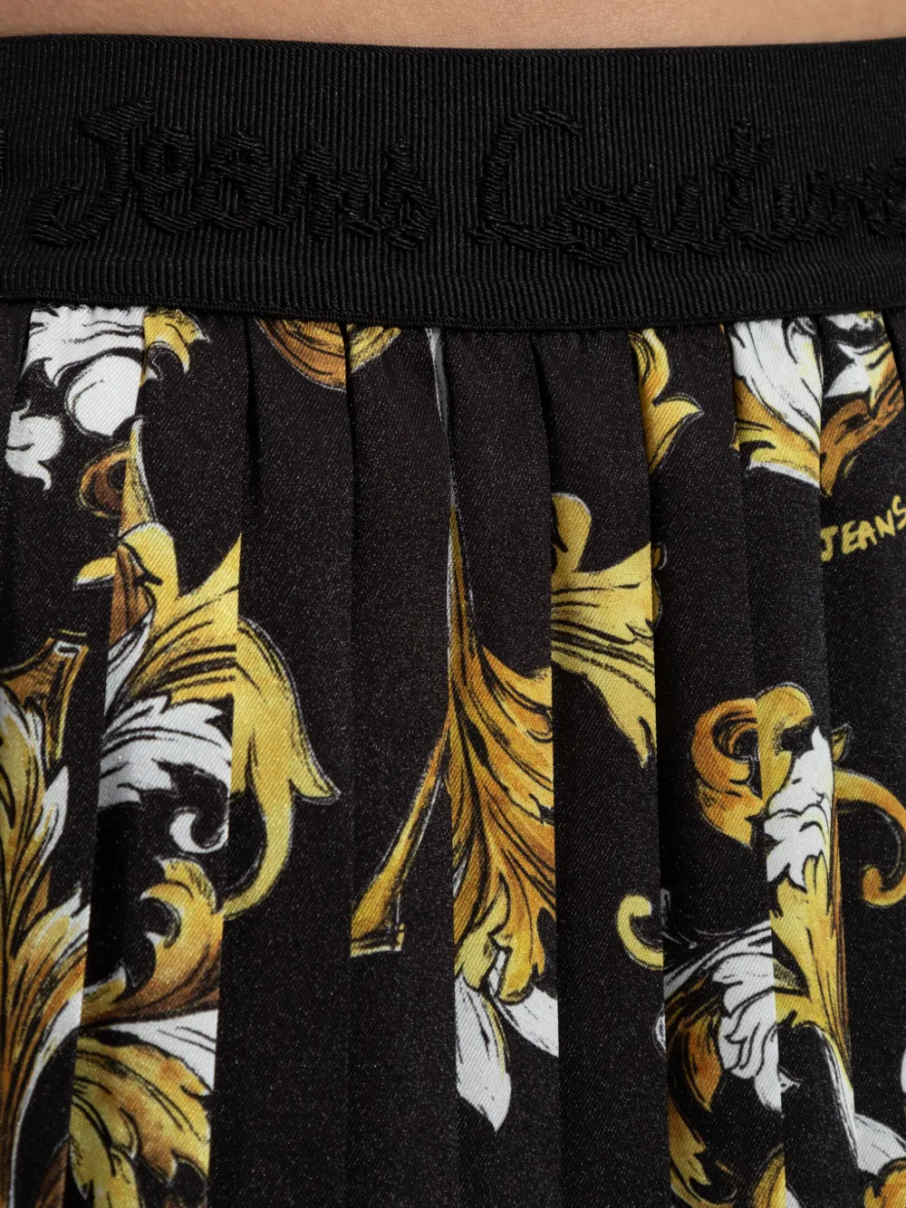 Versace Jeans Couture Plooirok met barokprint Zwart