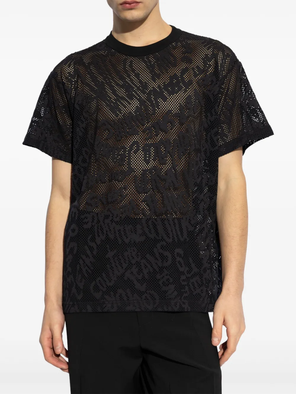 Versace Jeans Couture T-shirt met ronde hals Zwart