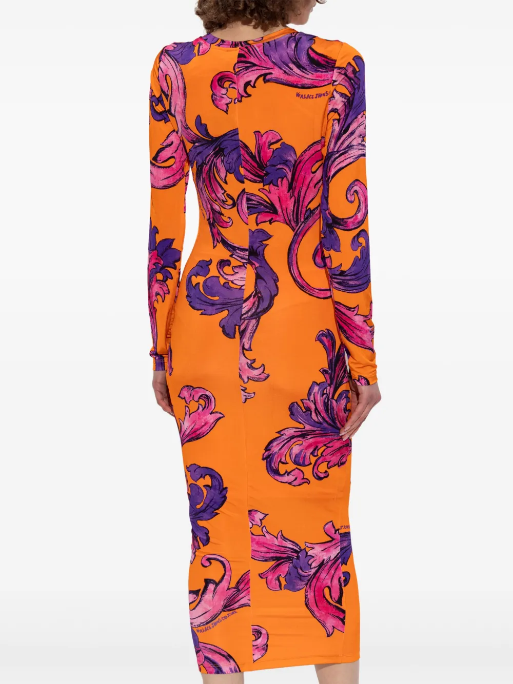 Versace Jeans Couture Barocco Outline jurk Oranje