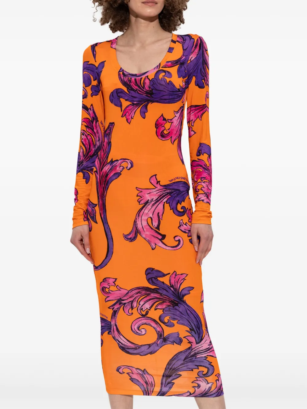Versace Jeans Couture Barocco Outline jurk Oranje