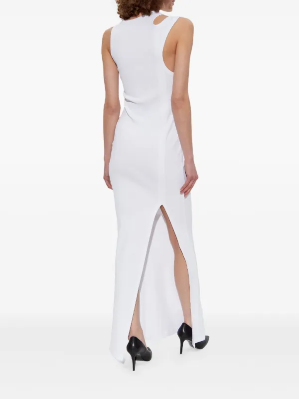 Versace Jeans Couture Baroque-buckle Dress | White | FARFETCH