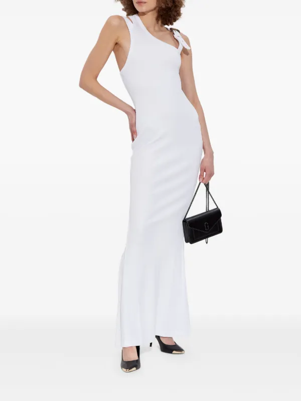 Versace Jeans Couture Baroque-buckle Dress | White | FARFETCH CA