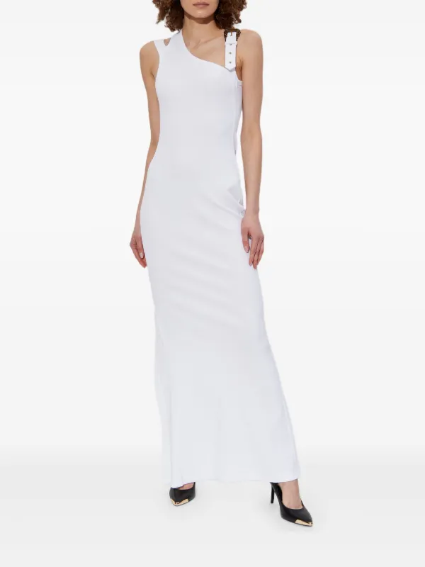 ワンピース VERSACE JEANS COUTURE Woman Dress White 78HAO914JS470 G03 Versace Jeans Couture Baroque-buckle Dress | White | FARFETCH