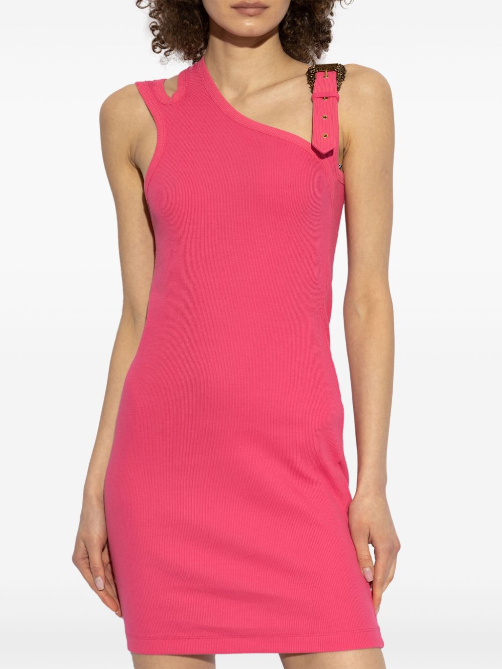 Versace Jeans Couture ribbed mini dress - Roze