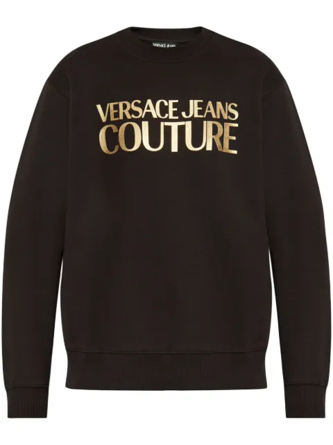 Versace Jeans Couture metallic logo-print sweatshirt