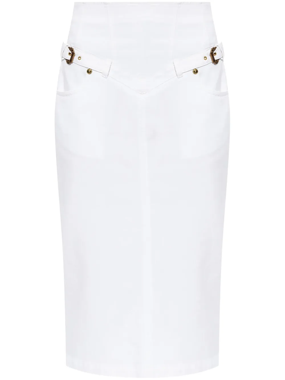 Versace Jeans Couture Katoenen midi-rok Wit