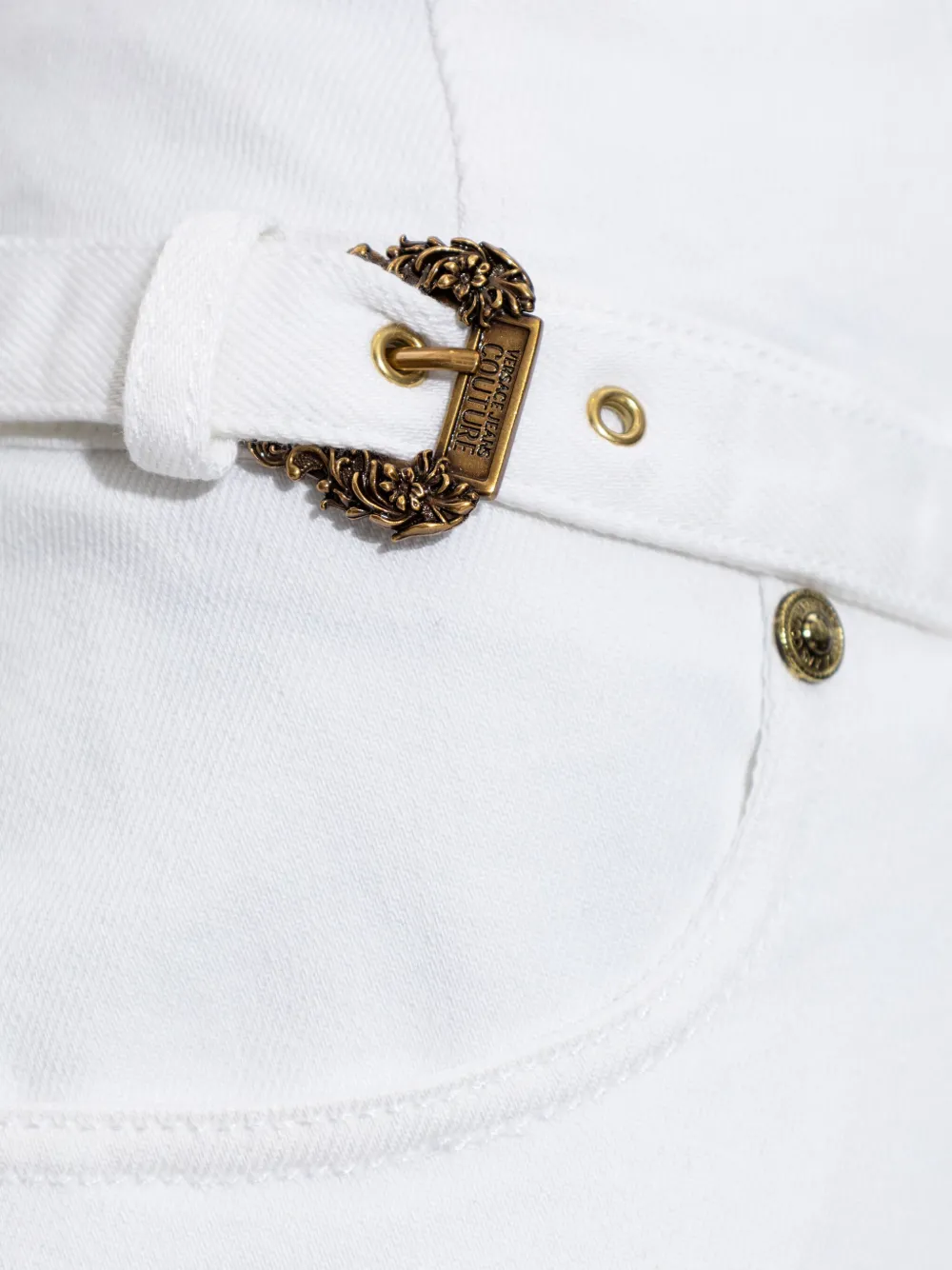 Versace Jeans Couture Katoenen midi-rok Wit