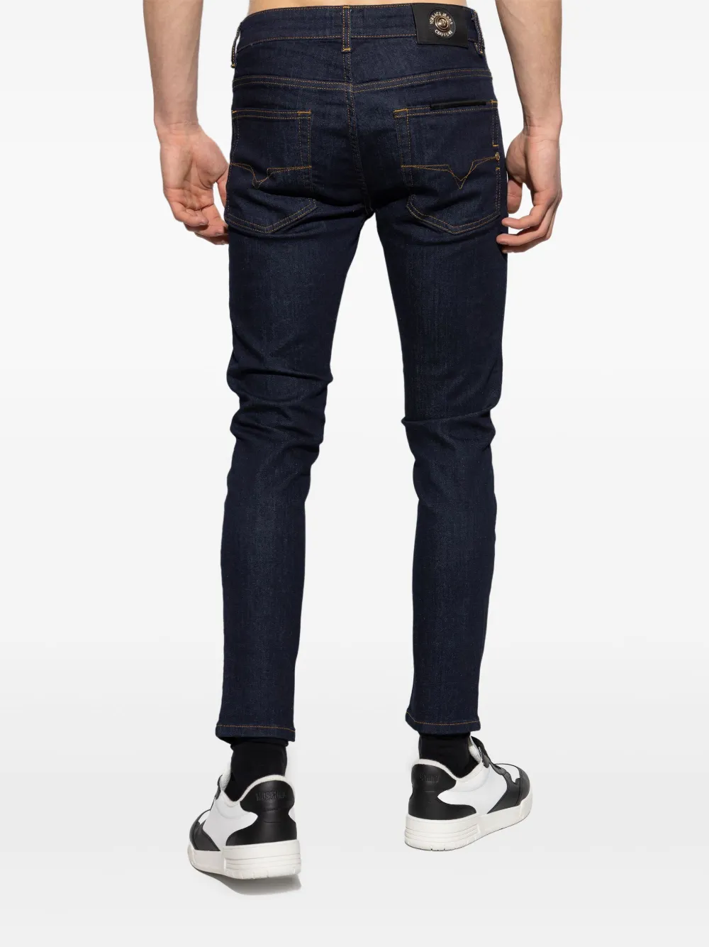 Versace Jeans Couture Jeans met logopatch Blauw