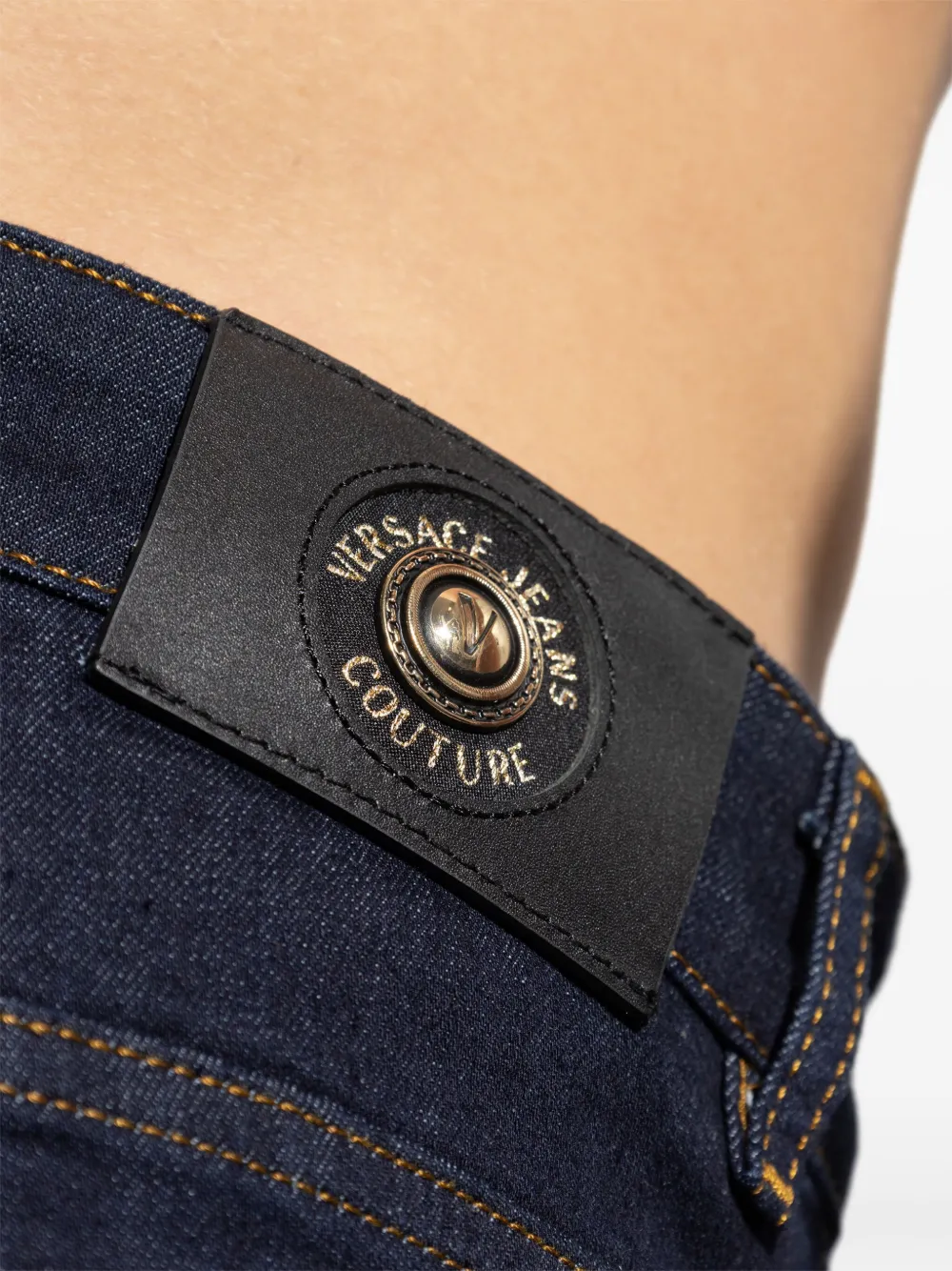 Versace Jeans Couture Jeans met logopatch Blauw
