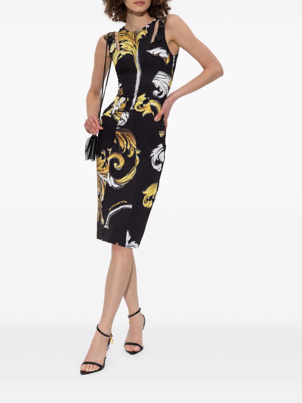 Versace Jeans Couture Barocco Outline jurk - Zwart