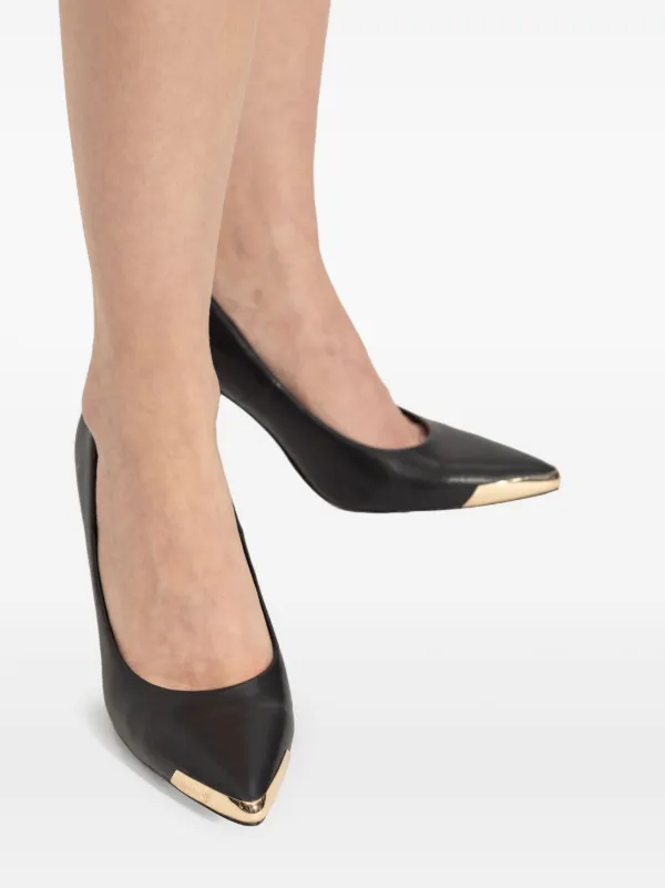 VERSACE パンプス　 La Medusa Leather Pumps 105 mm Black,Gold | VERSACE US
