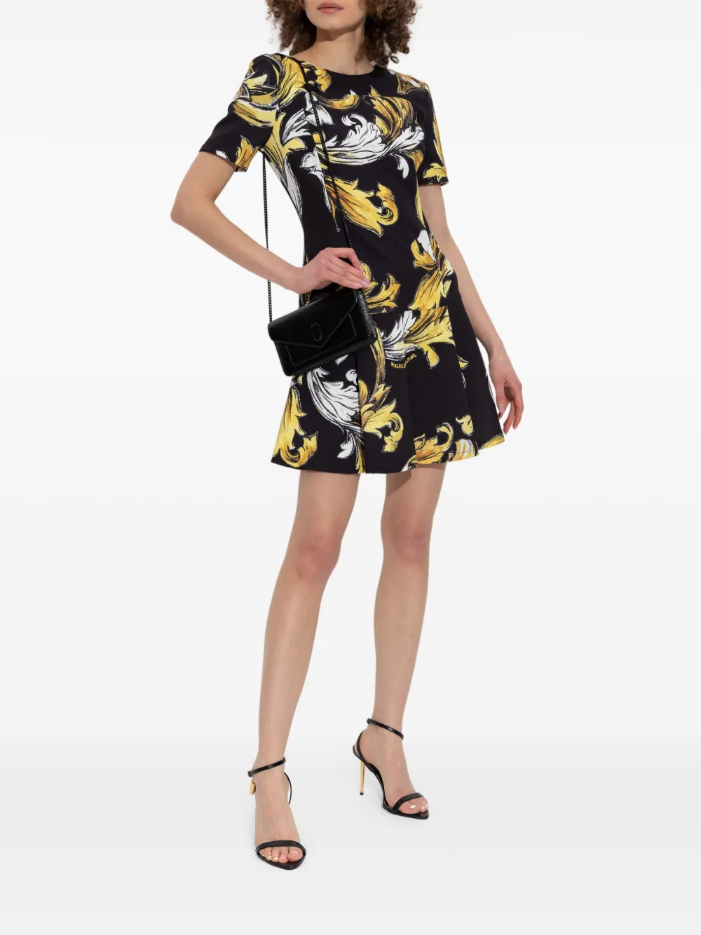 Versace Jeans Couture Barocco mini-jurk - Zwart