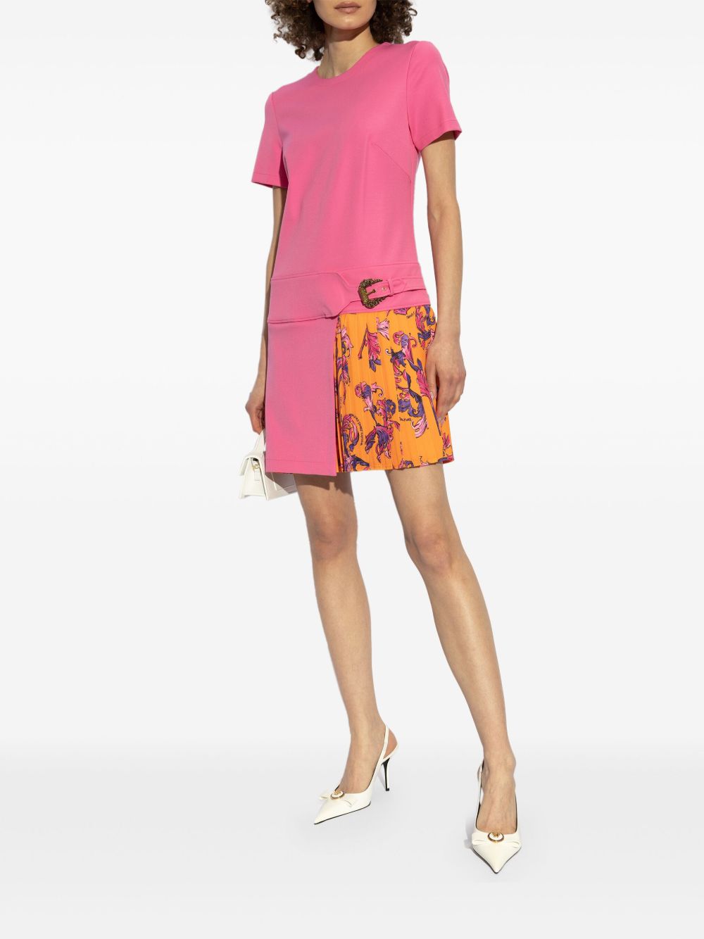 Versace Jeans Couture panelled mini dress - Roze