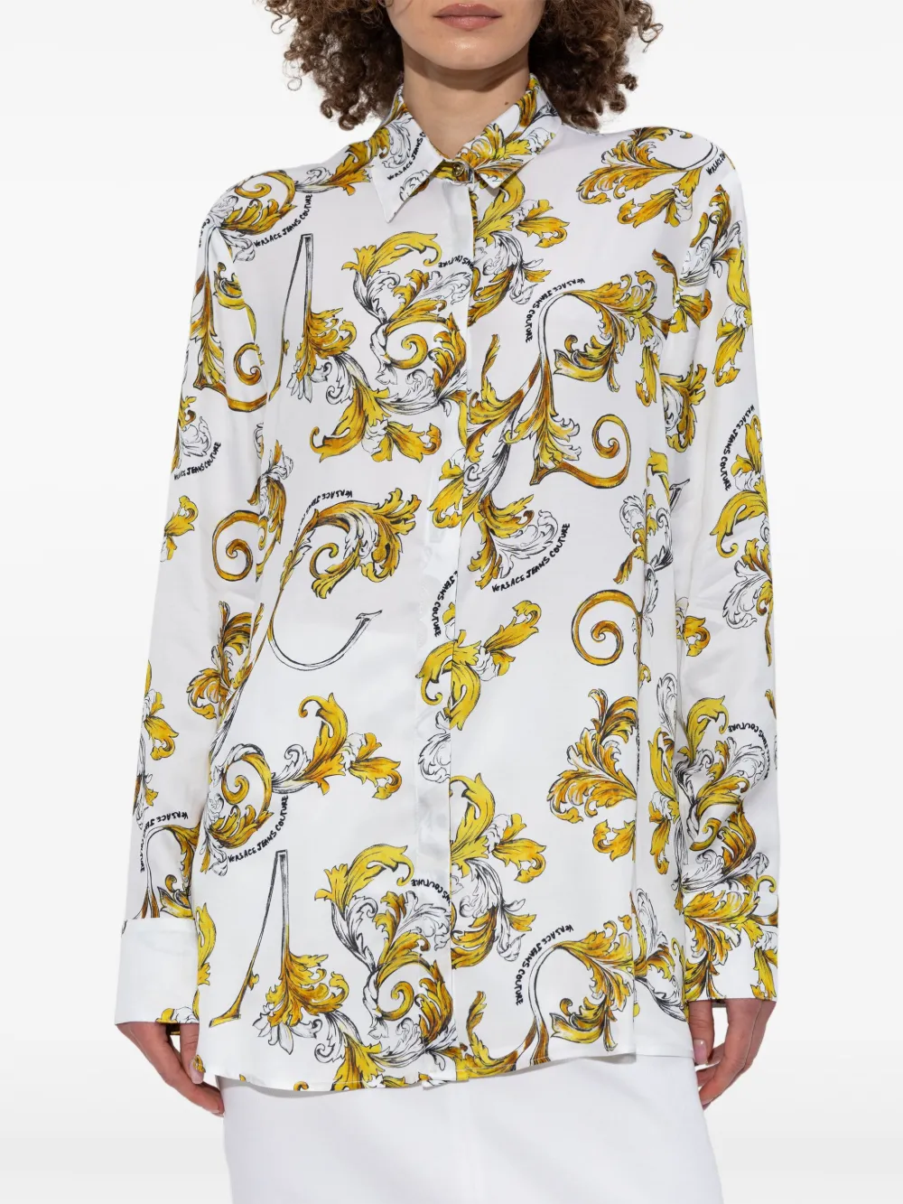 Versace Jeans Couture Outline Barocco blouse Wit