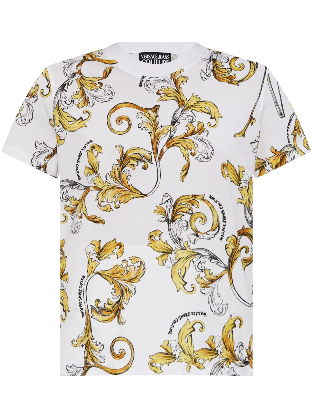 Versace Jeans Couture Barocco Outline T-shirt Wit