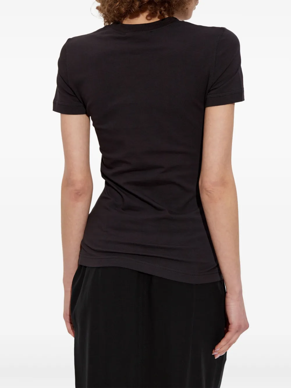 Shop Versace Jeans Couture V-emblem T-shirt In Black