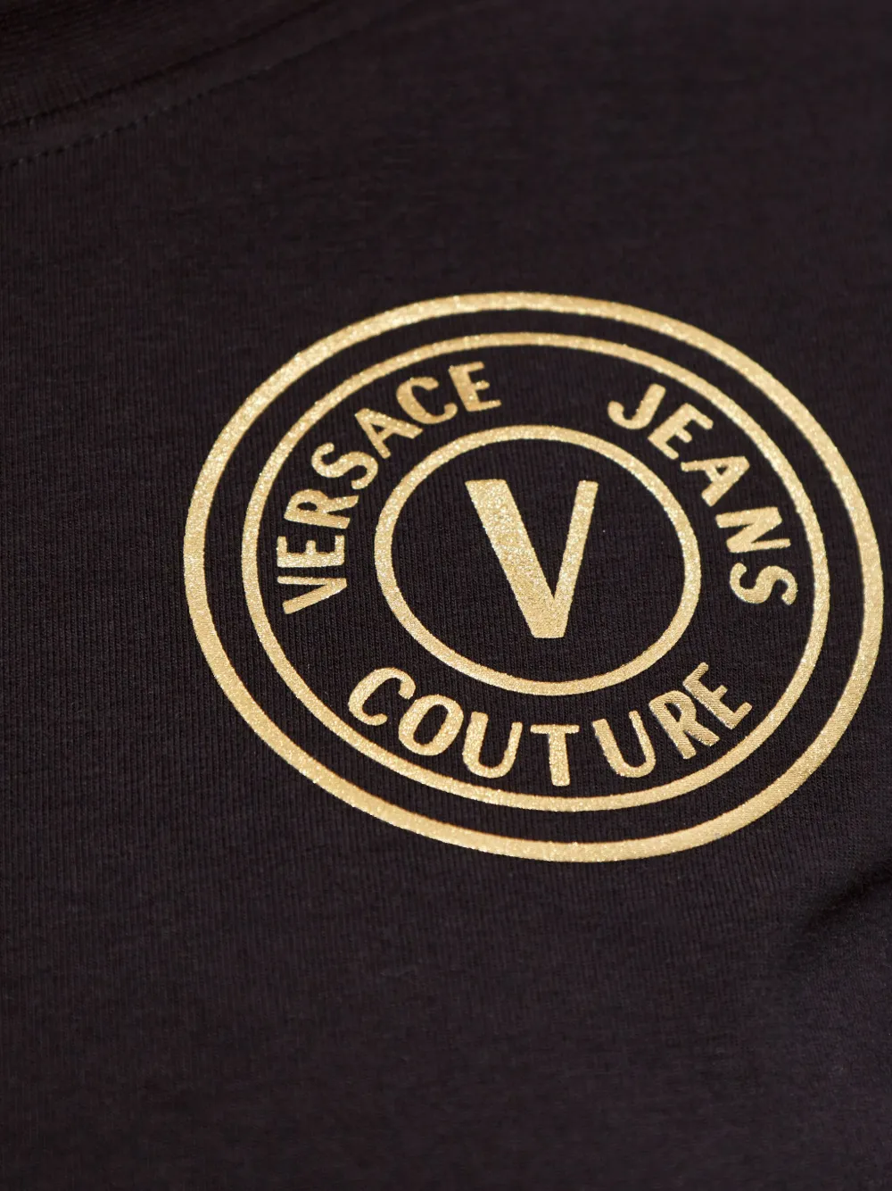 Shop Versace Jeans Couture V-emblem T-shirt In Black