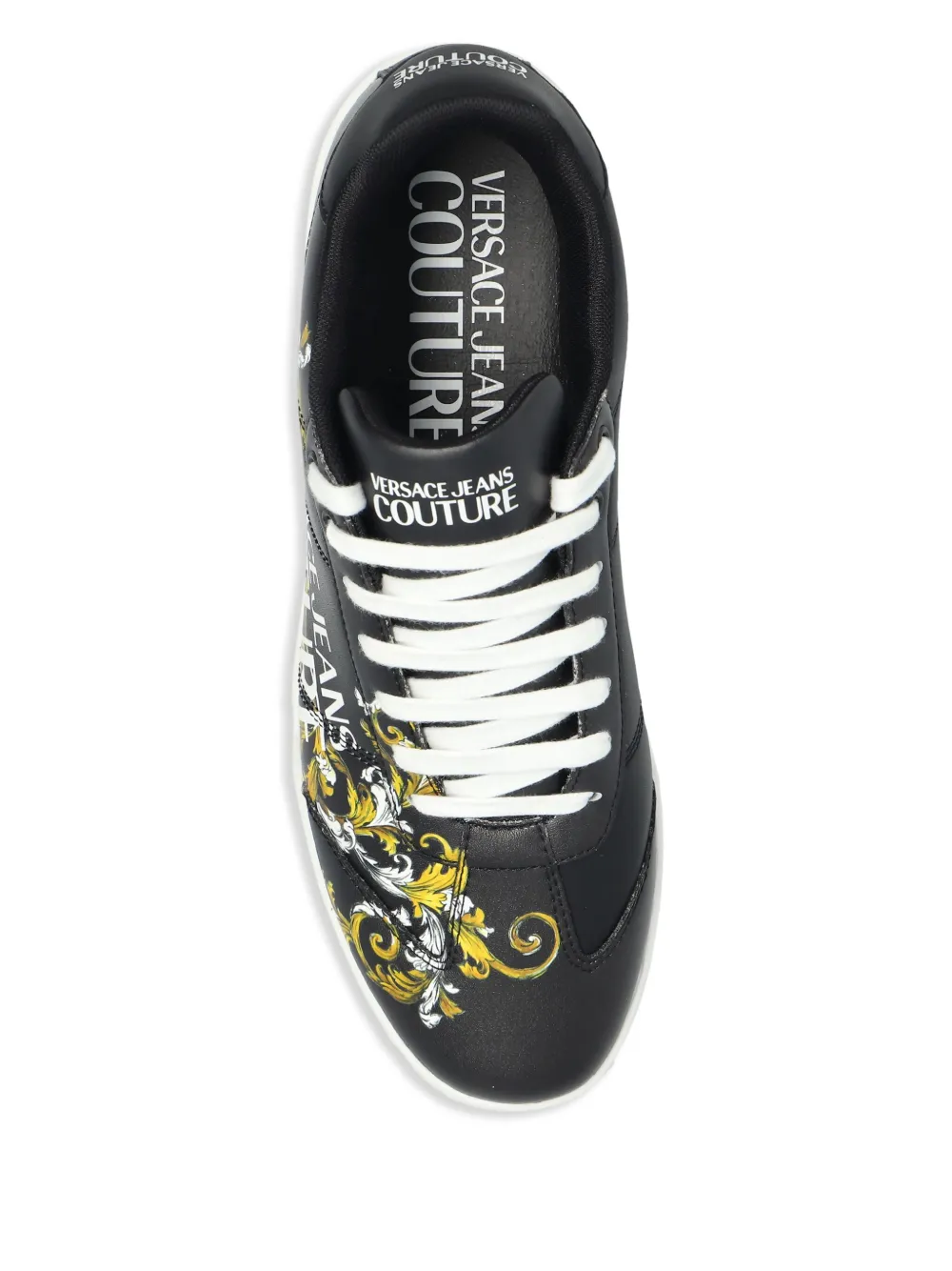 Versace Jeans Couture logo-embroidered sneakers Black