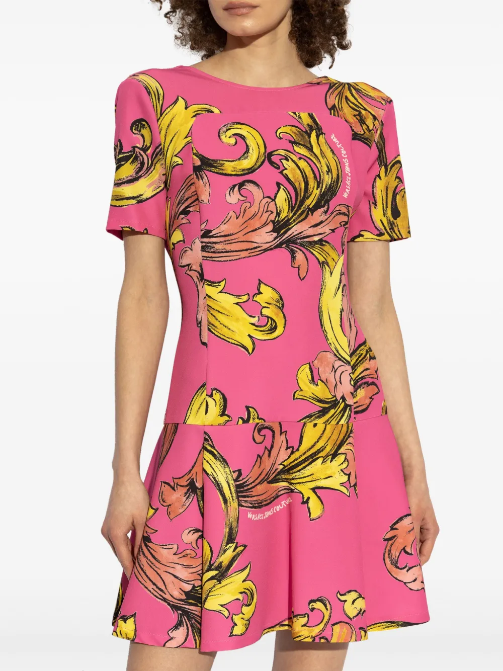 Versace Jeans Couture printed mini dress - Roze