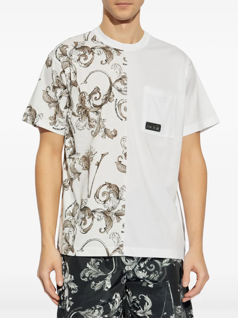 VERSACE JEANS COUTURE BAROCCO-PRINT T-SHIRT
