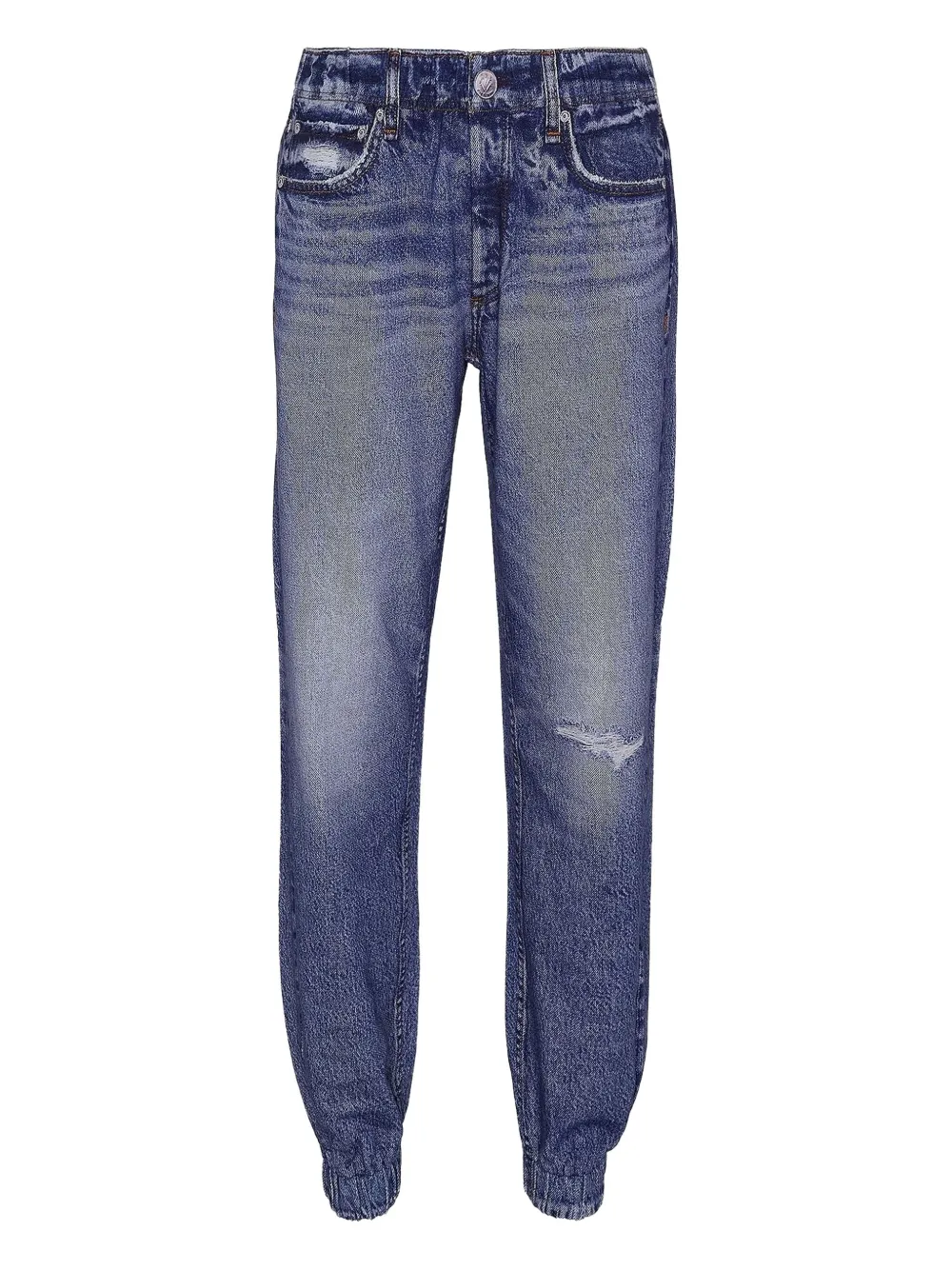 Rag & bone Miramar Jogger distressed cuffed jeans Blauw