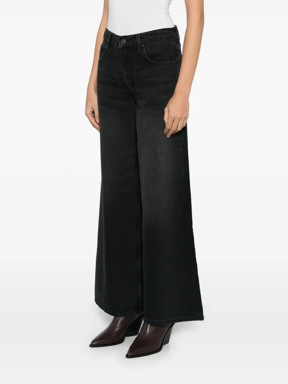 MOTHER The Slung Sugar Cone jeans Zwart
