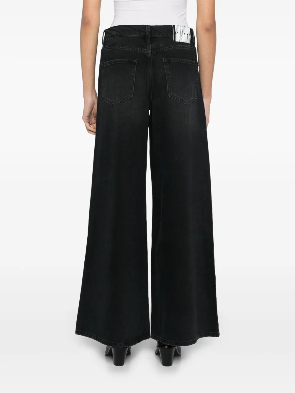 MOTHER The Slung Sugar Cone jeans Zwart