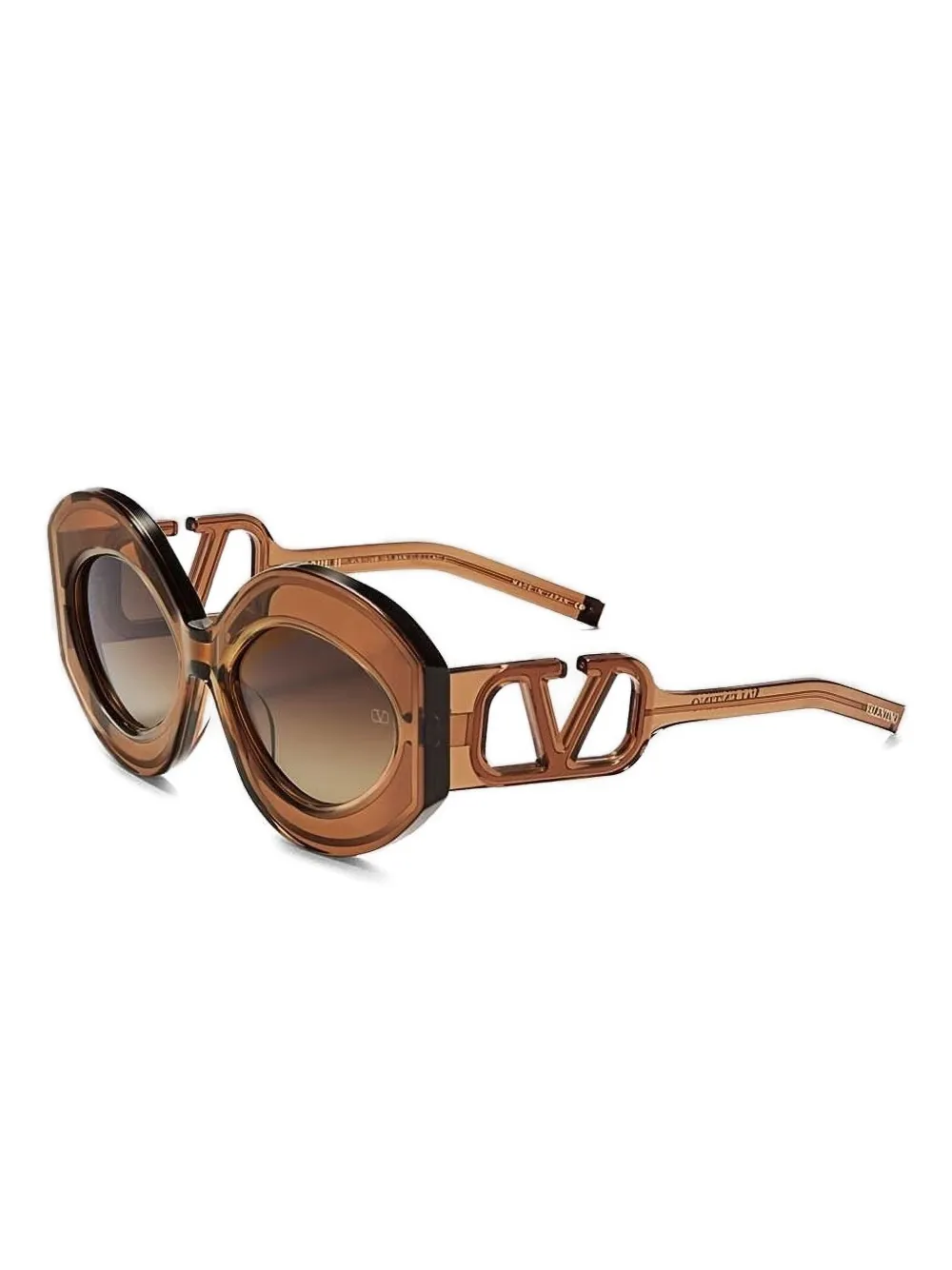 VALENTINO GARAVANI EYEWEAR Zonnebril met cat-eye montuur Bruin