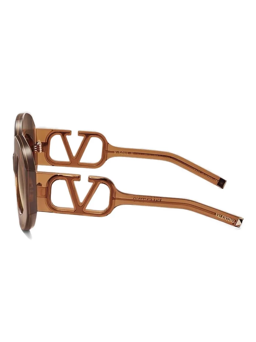 VALENTINO GARAVANI EYEWEAR cat-eye logo sunglasses - Bruin